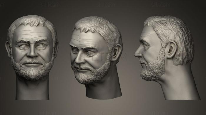 3D модель Шон Коннери голова (STL)